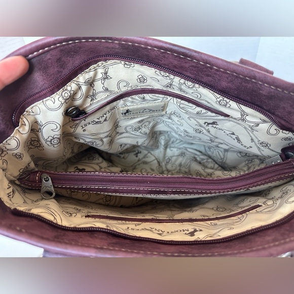 Montana West Studded Tooled Shoulder Bag Concealed purse - Picture 8 of 8